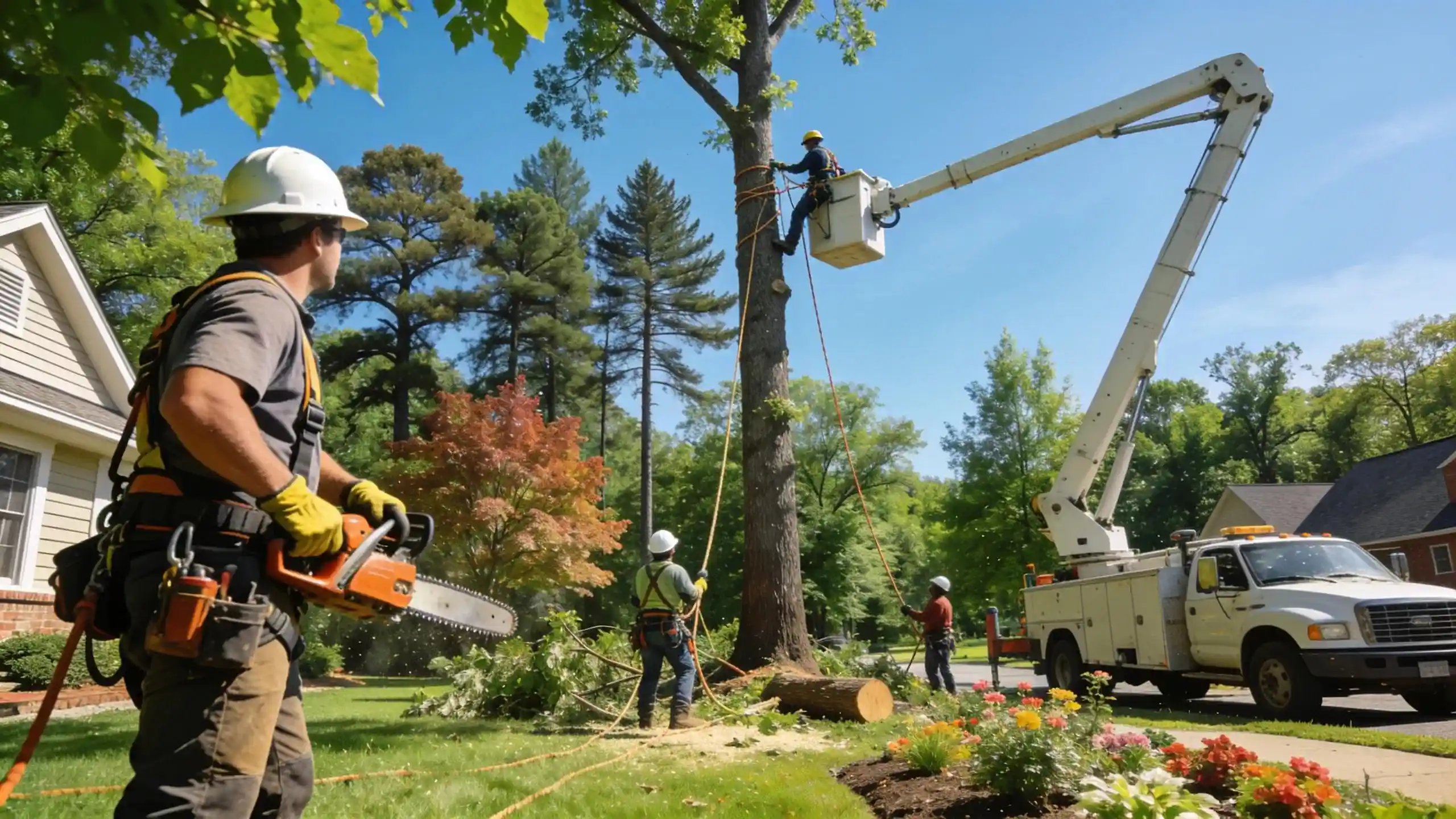 Qualified Georgia tree care professionals following safety and industry standards in Woodstock
