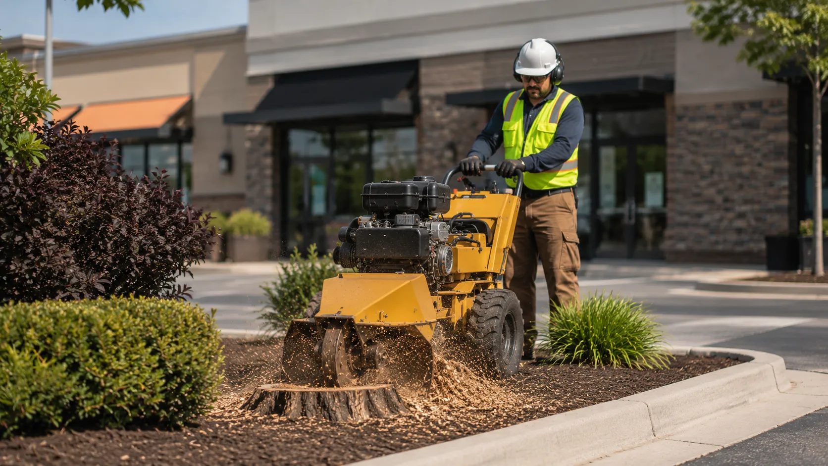 Woodstock stump grinding professionals restoring a safe and attractive residential landscape